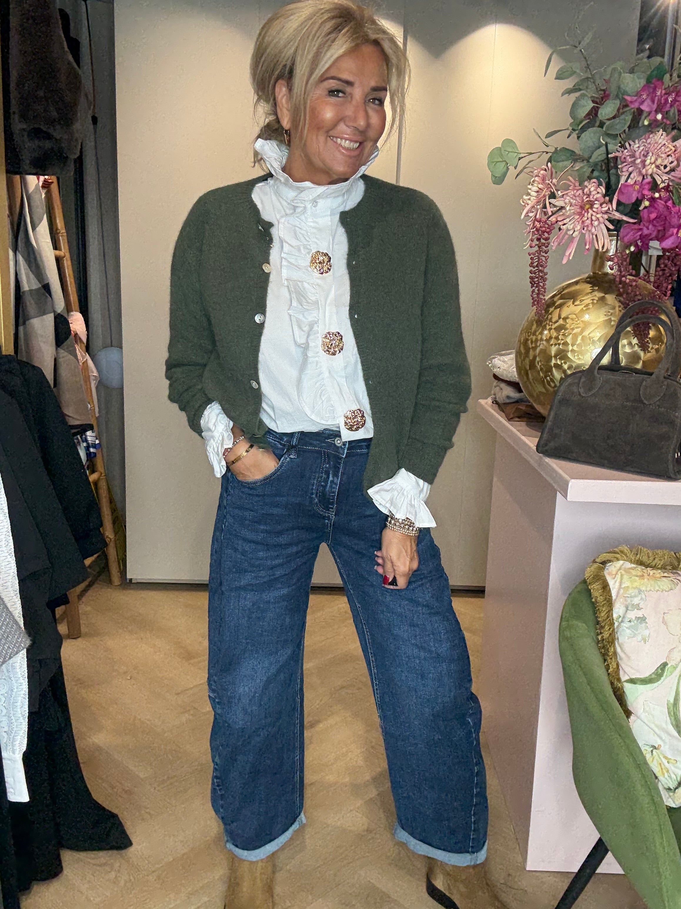 Barrel Jeans Dark Bleu